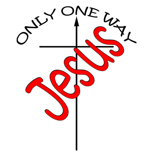 'Jesus - Only One Way' design