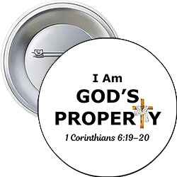'I Am God's Property' Button Design 'I Am God's Property' Button Design