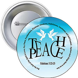 'Teach Peace 01' Button Design 'Teach Peace 01' Button Design