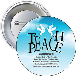 'Teach Peace 02' Button Design 'Teach Peace 02' Button Design
