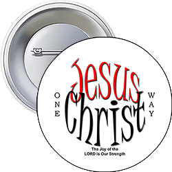 'Jesus Christ: One Way' Button Design