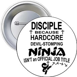 'Ninja Disciple' Button Design