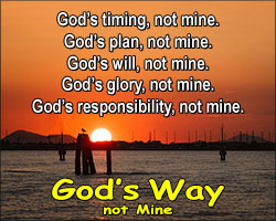 'Gods Way Not Mine' Poster Design 'Gods Way Not Mine' Poster Design